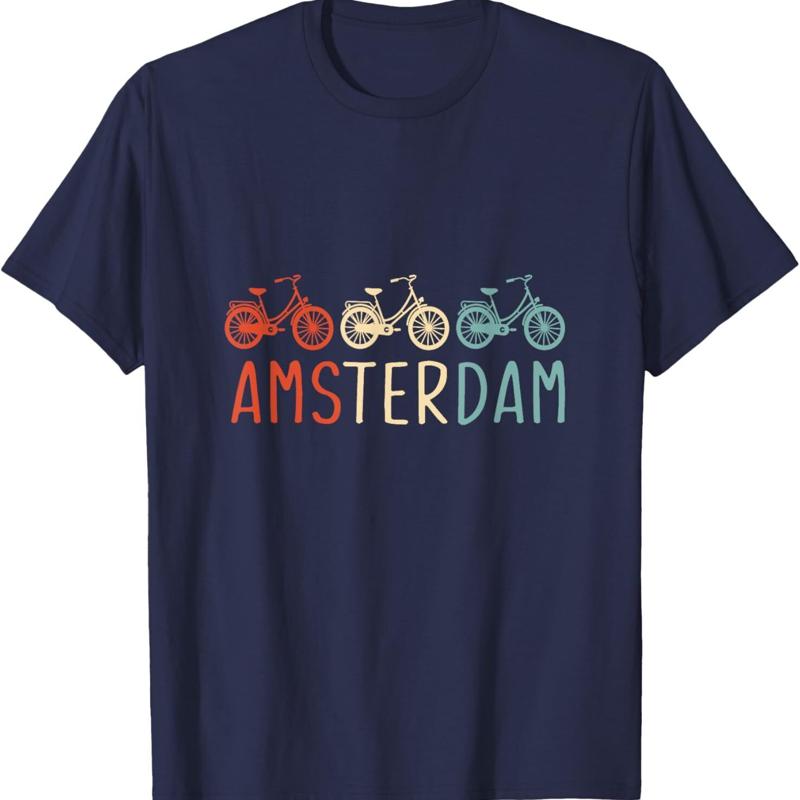 Cycling In City - Amsterdam Bike Bicycle City Retro Cycling