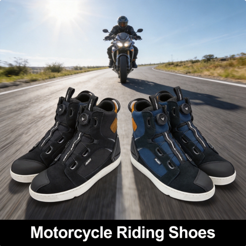 Cycling In City - AUGI Men Waterproof Motorcycle Riding Boots,