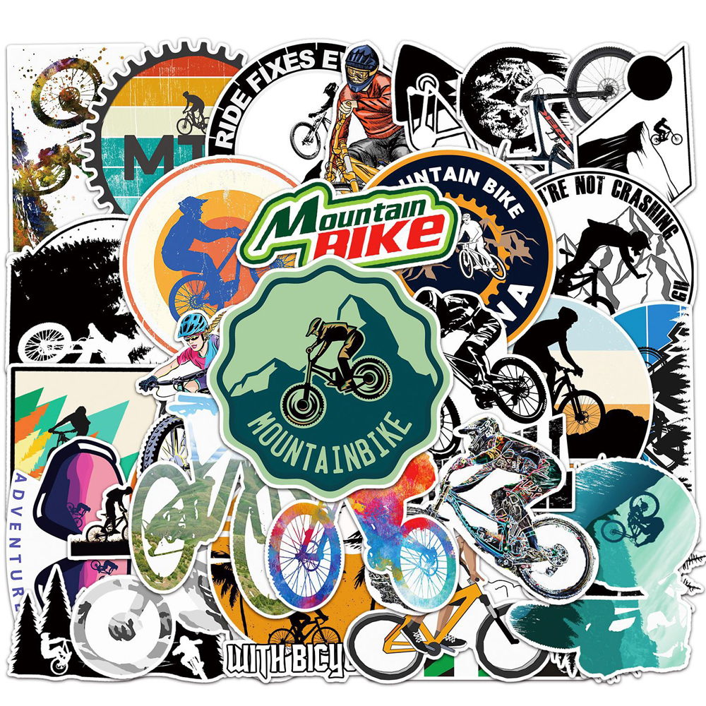 10/30/50pcs Cool Cartoon Bicyc – Cycling Journey Bewertung und Preis
