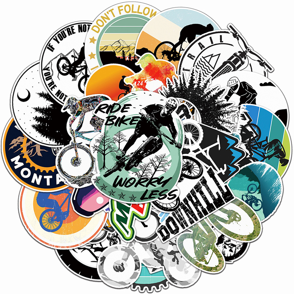 10/30/50pcs Cool Cartoon Bicyc – Cycling Journey Bewertung und Preis