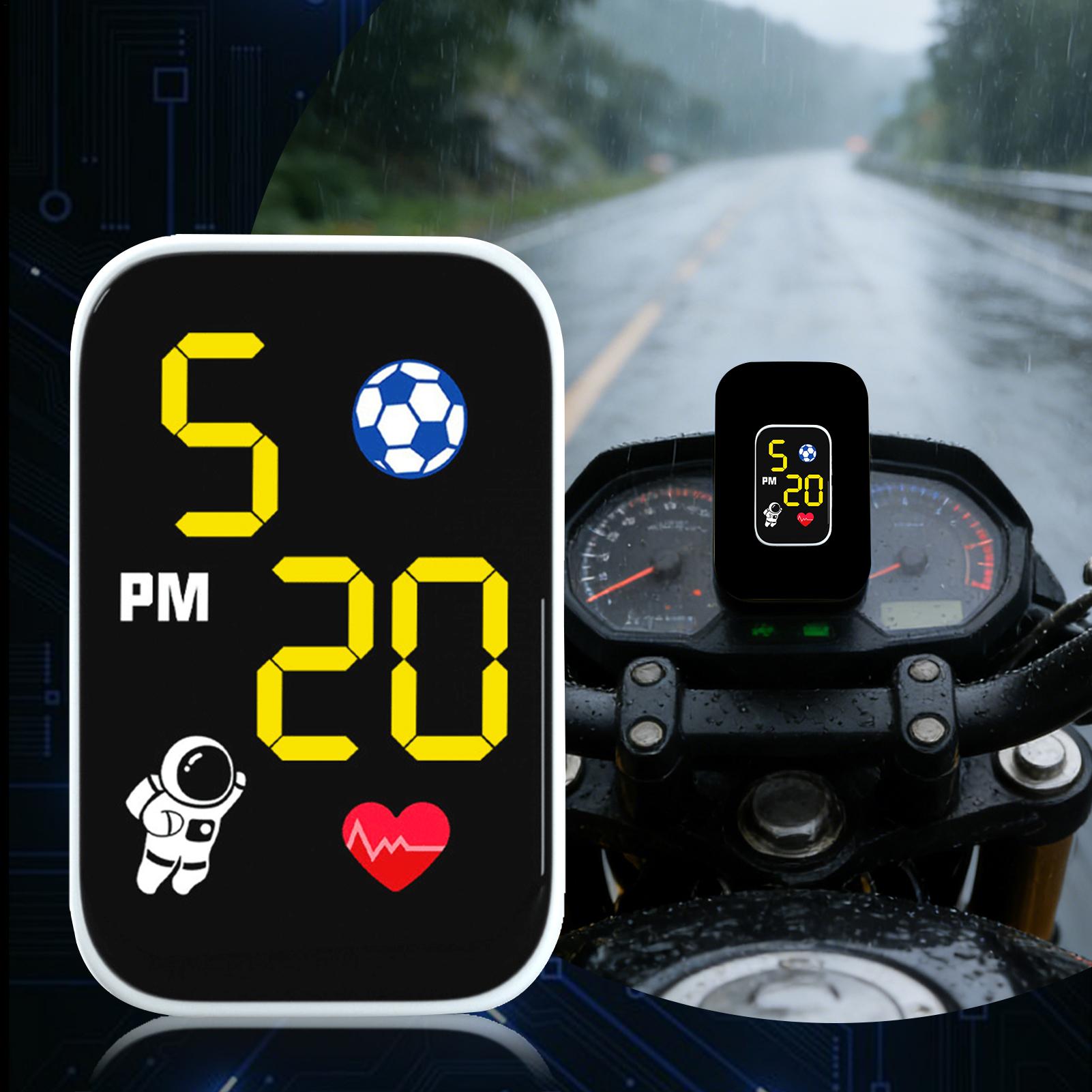 Motorbike Digital Clock Small  – Cycling In City Bewertung und Preis