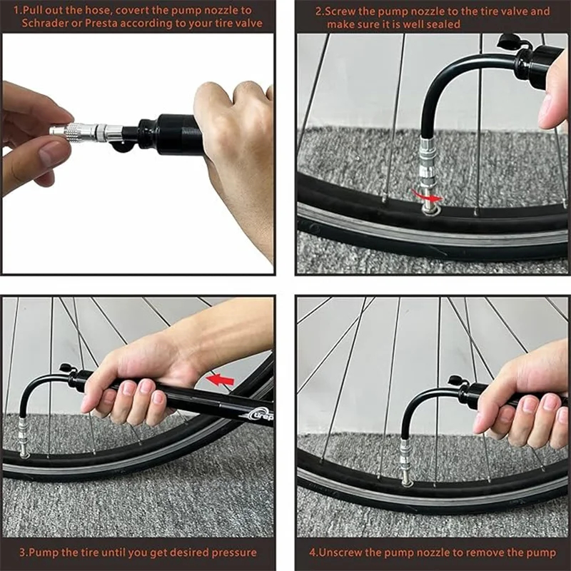 Tirepower 120 psi Bicycle Pump – Bike Pump Frame Mount Bewertung und Preis