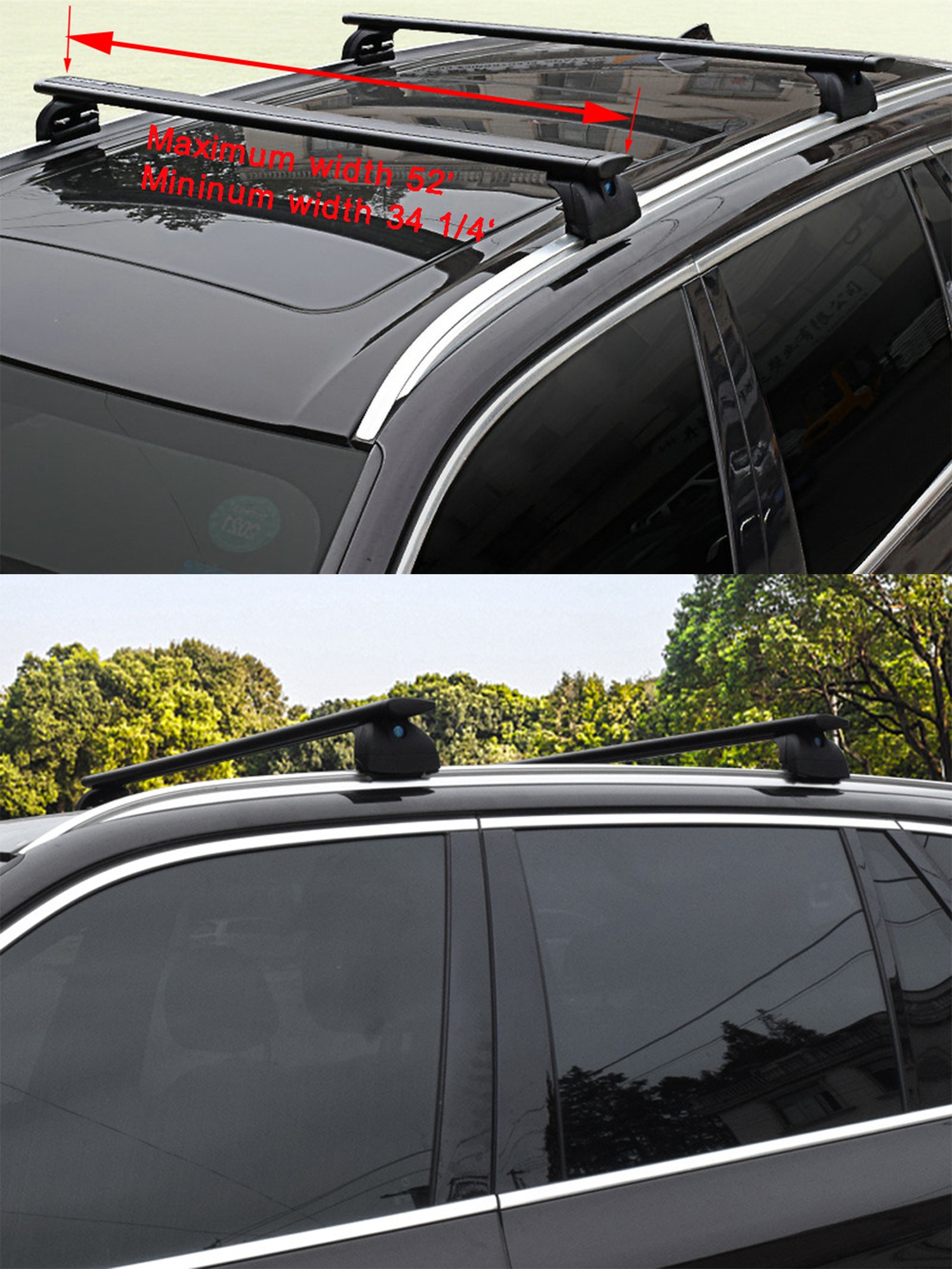 2PCS Aluminum Ajustable Crossb – Cargo Rack Aluminum Bewertung und Preis