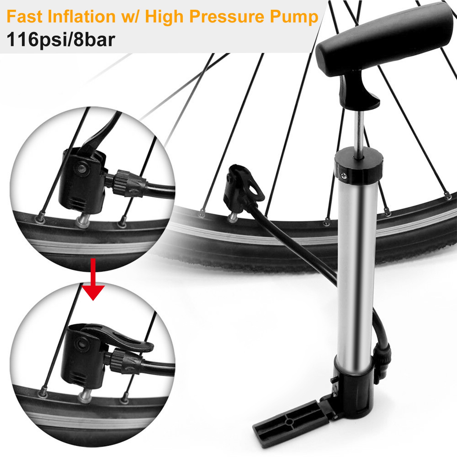 Portable Bike Pump Tire Inflat – Bike Pump Frame Mount Bewertung und Preis
