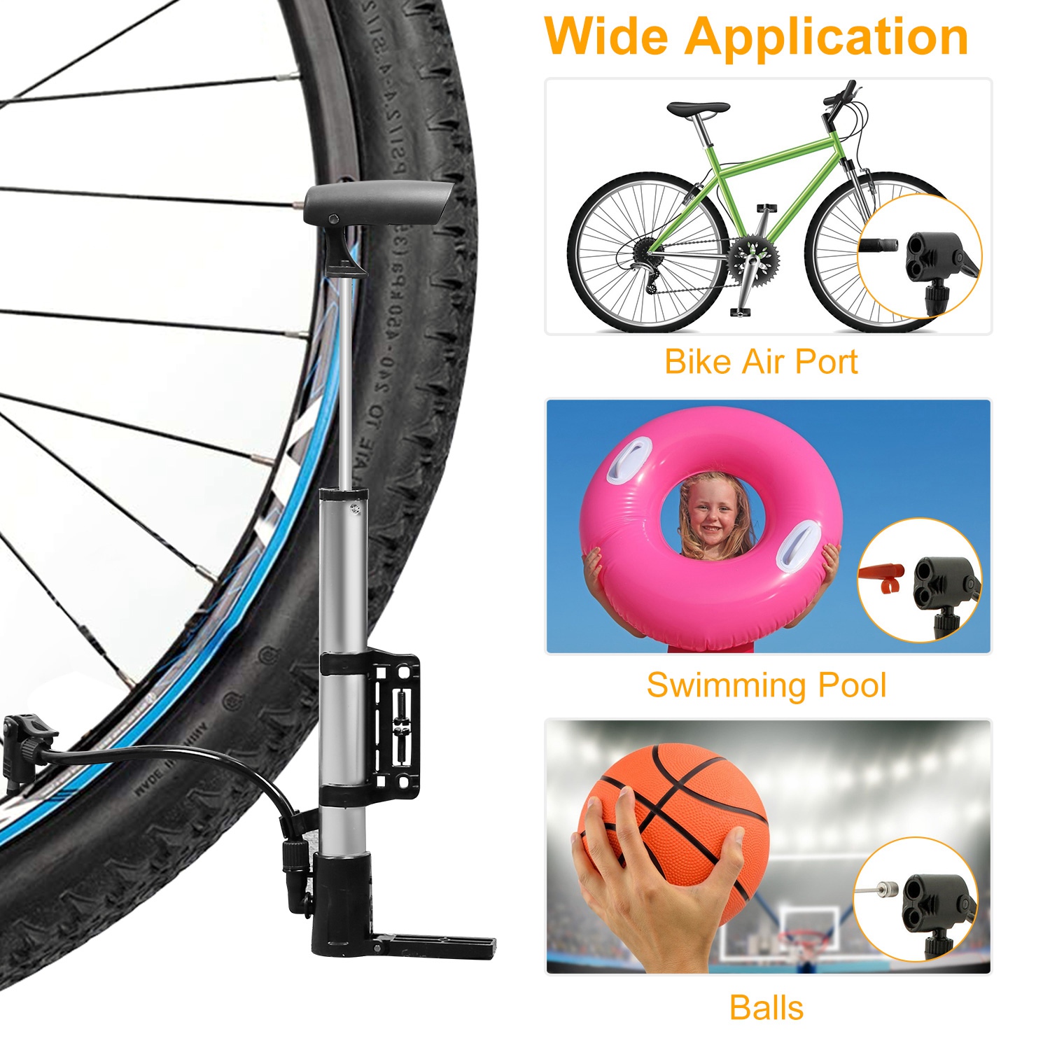 Portable Bike Pump Tire Inflat – Bike Pump Frame Mount Bewertung und Preis